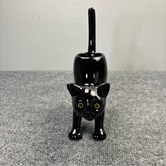 Partylite Black Cat Halloween Tealight Votive Candle Holder Arched Back P9415 - Picture 4 of 16